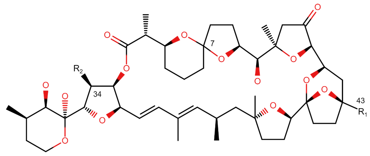 This figure is a Chemical structures of pectenotoxin.