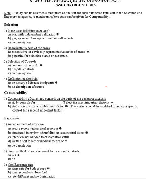 An example of NOS, shows a screenshot of a  black and white document with multiple headings and numbered sections. 