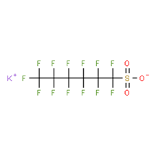 Structural illustration of PFHxS.