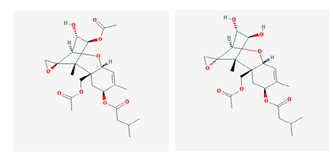 Figure 1 gives the chemical structures of the mycotoxins T-2 and HT-2.
