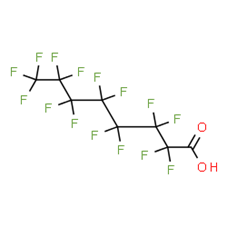 The chemical structure of PFOA