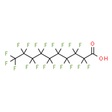 The chemical structure of PFDA