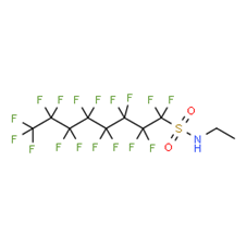 The chemical structure of N-EtFOSA.