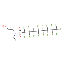 The chemical structure of N-EtFOSE.