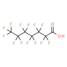 The chemical structure of PFHpA